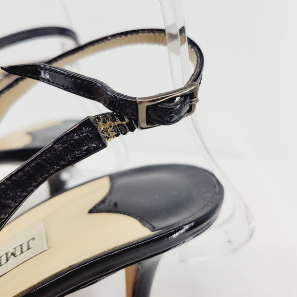 Jimmy Choo Soft Patent Pointed-Toe Slingback Pump in Black Size 8.5 - Picture 6 of 13